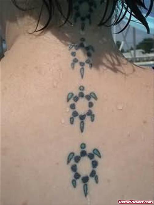 Turtle Tattoo Design On Back