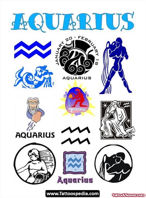 Aquarius Tattoos Designs