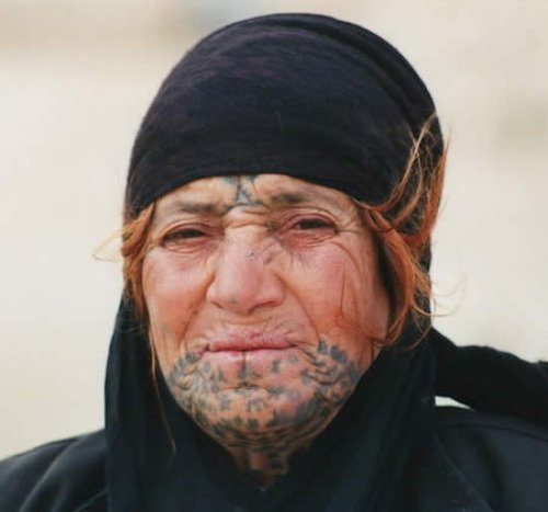 Arabic Tattoo On Face