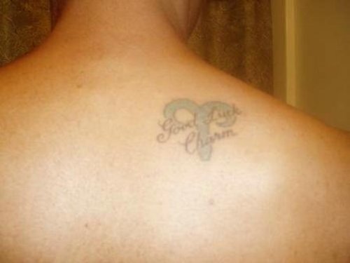 Good Luck Charm - Aries Tattoo On Back Shoulder