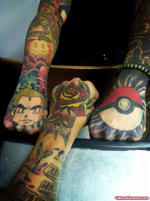 Pokemon Arm Tattoos