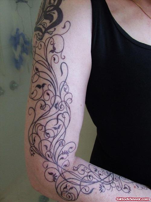 Swirl Arm Tattoo