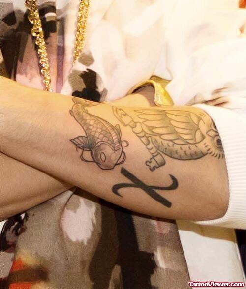 Justin Bieber Arm Tattoos