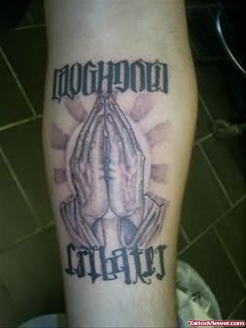 Praying  Tattoo On Arm