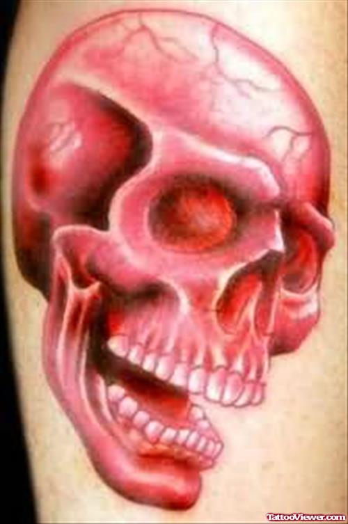 Red Skull Tattoo Designs For Arm