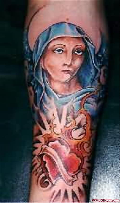 Jesus Mary Tattoo On Arm