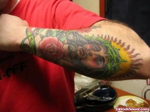 Jesus Charming Tattoo On Arm