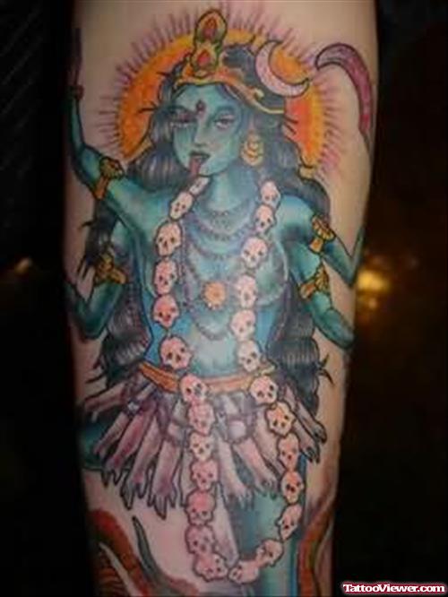 Kali Maa Tattoo On Arm