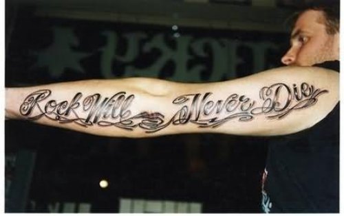 Cool Words Tattoo On Arm