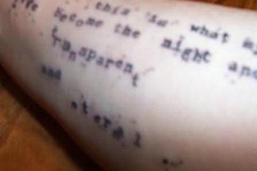Wording Tattoos On Arm