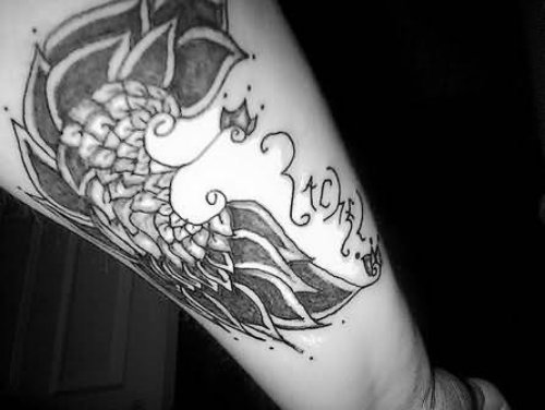 Crest Tattoo On Arm