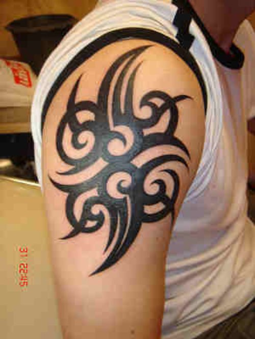 Awesome Black Tribal Arm Tattoo