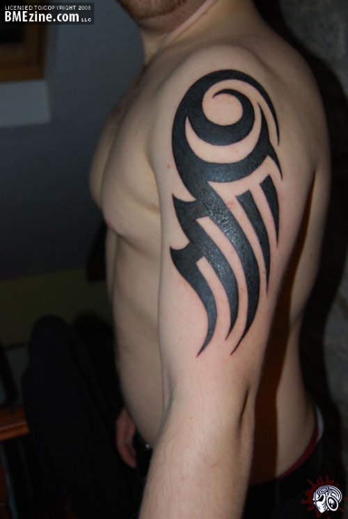 Left Tribal Arm Tattoo