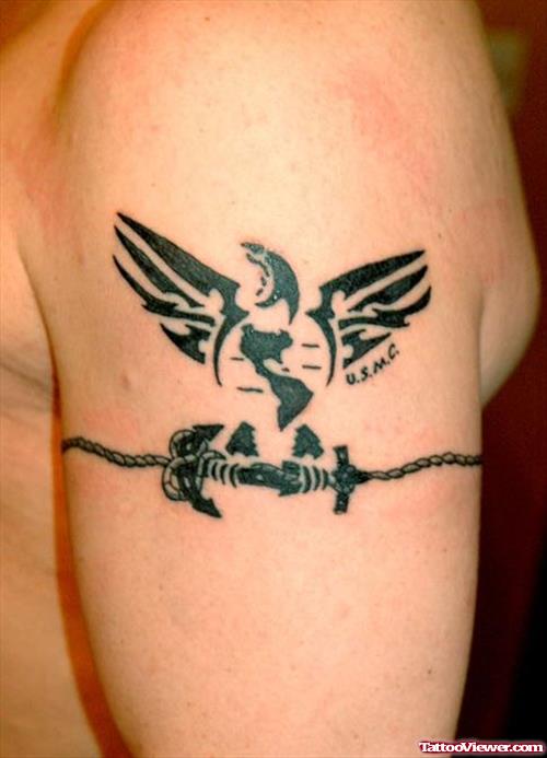 USMc Eagle Armband Tattoo