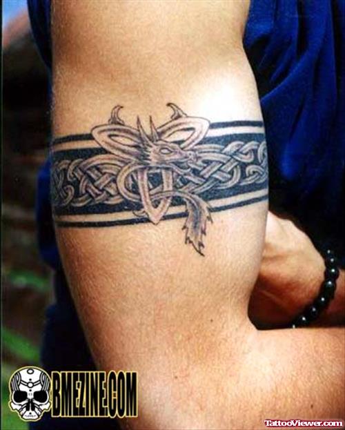 Celtic Knot And Celtic Armband Tattoo For Men
