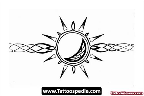 Tribal Sun Armband Tattoo Design