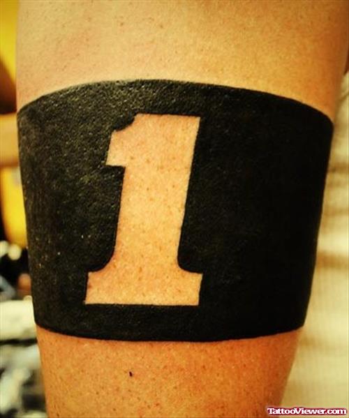 Number 1 Armband Tattoo