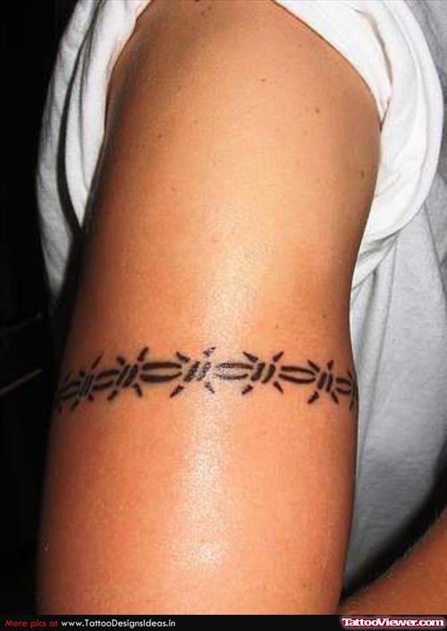 Best Black Barbed Wire Armband Tattoo