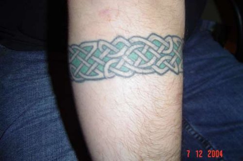 Celtic Armband Tattoo On Left Arm