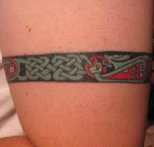Best Green Ink Celtic Armband Tattoo
