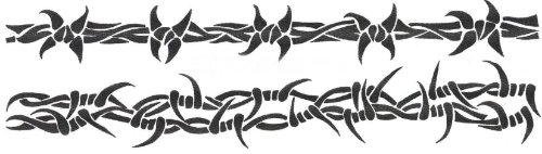 Grey Ink Barbed Wires Armband Tattoos Designs