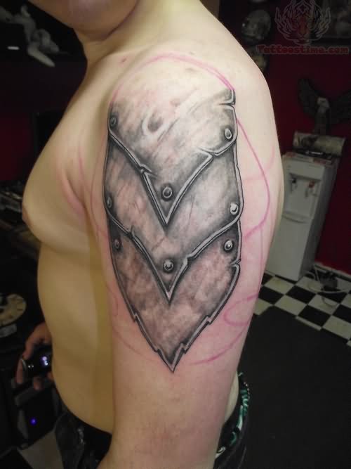 Left Shoulder Armour Tattoo