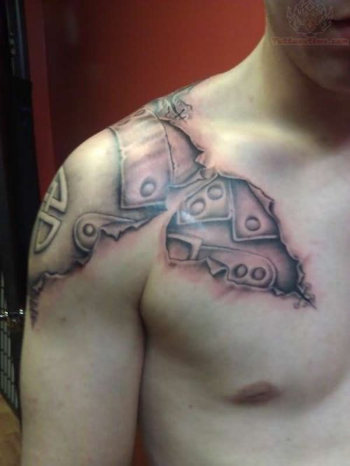 Chest Armor Tattoo