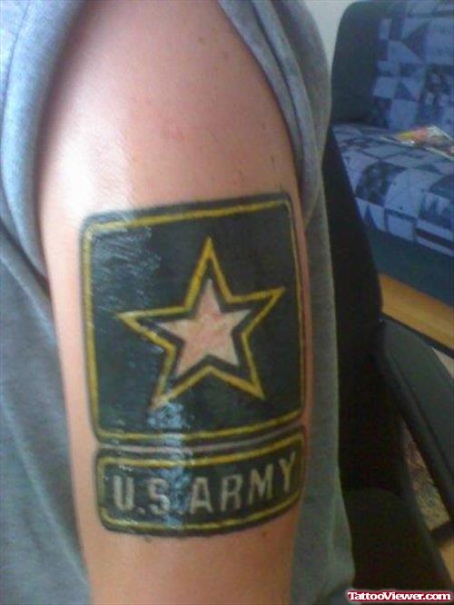U.S Army Tattoo On Bicep