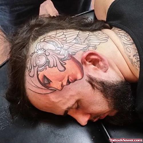 Army Tattoo On Head