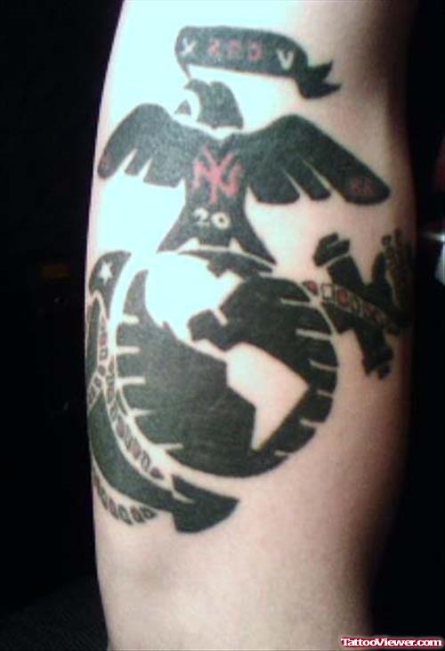 Black Ink Us Army Tattoo