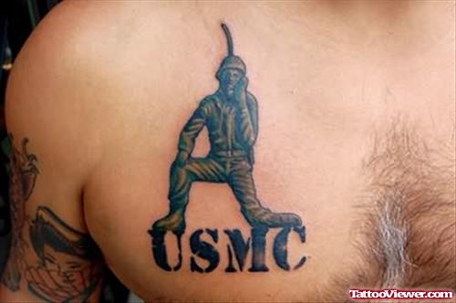 USMC Army Guy Tattoo