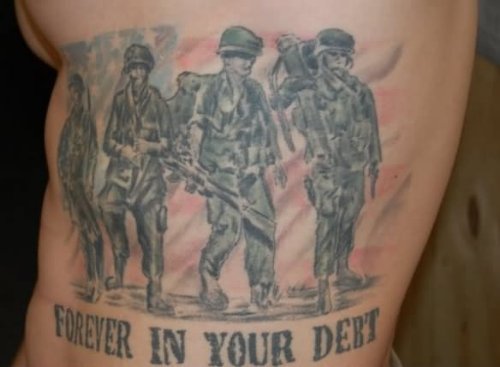 Soldiers Tattoo On Bicep