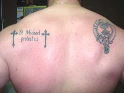 Back Shoulders Army Tattoo