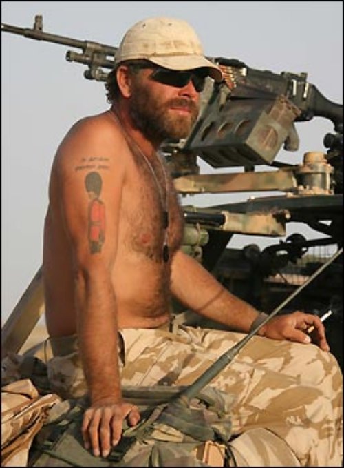 Cute Army Tattoo On Man Right Half Sleeve