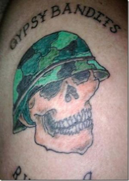 Army Soldier Skull Tattoo