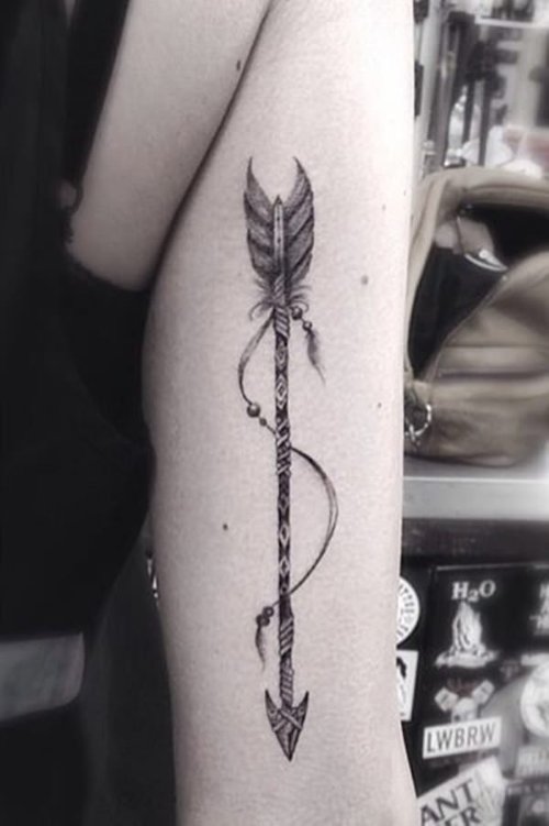 Arrow With Rope Tattoo