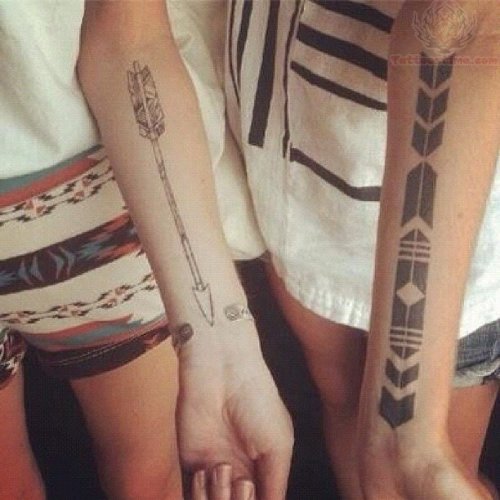 Aztec Arrow Tattoos On Arm