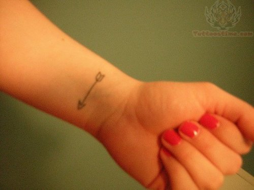 Arrow Tattoo On Girl Wrist