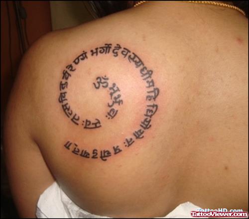 Attractive Asian Tattoo On Left Back Shoulder
