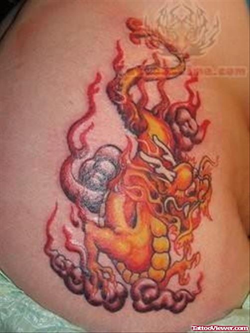 Fire Asian Tattoo Design