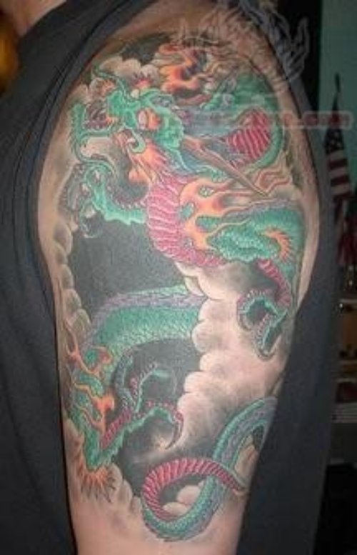 Fire Creature Asian Tattoo