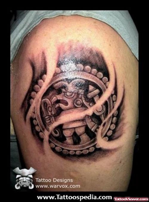 Traditional Shoulder Aztec Tattoos