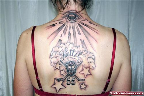 Aztec Girl Upperback Tattoo