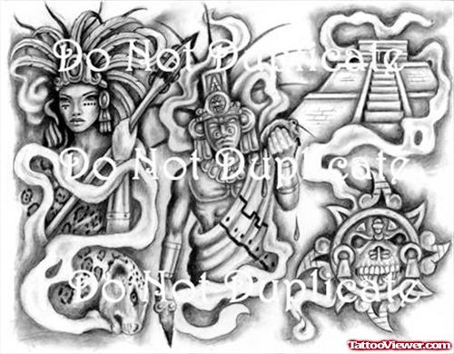 Aztec Tattoo Designs