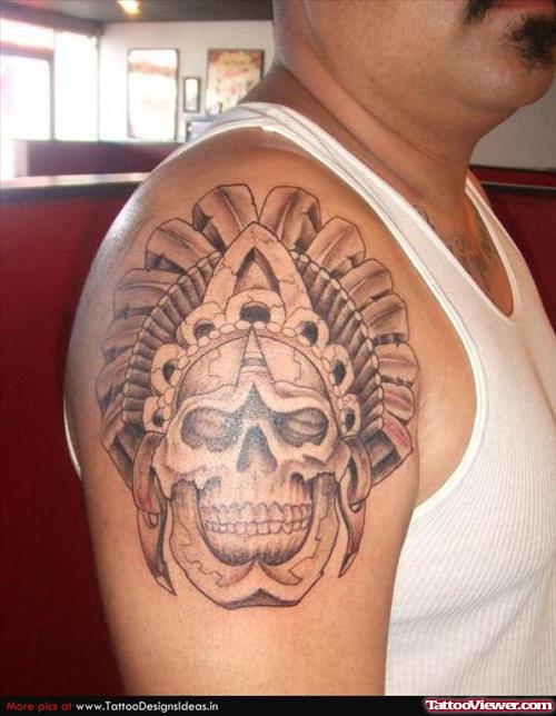 Aztec Right Shoulder Tattoo