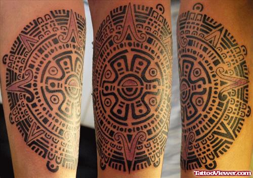 Aztec Circle Tattoo