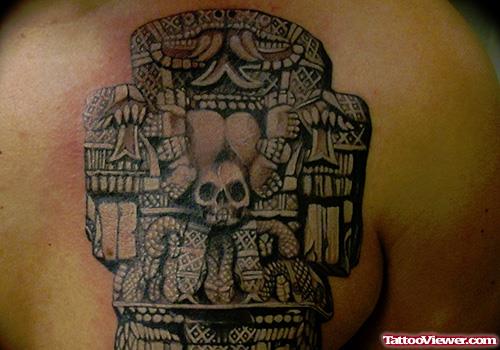 Aztec Back Shoulder Tattoo