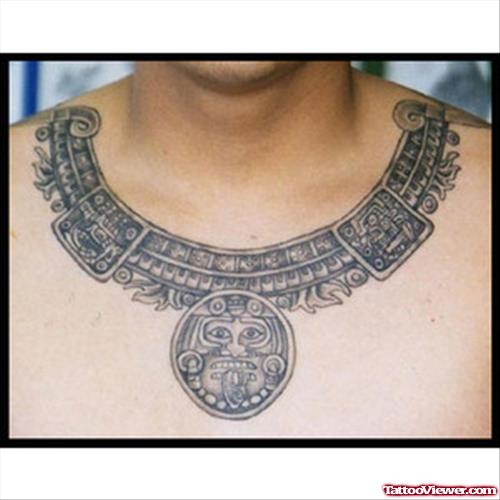 Fantastic Aztec Tattoo On Man Chest