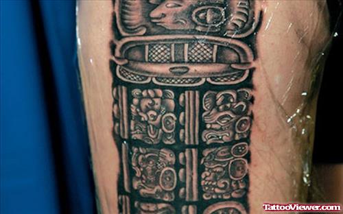 Aztec Rib Side Tattoo