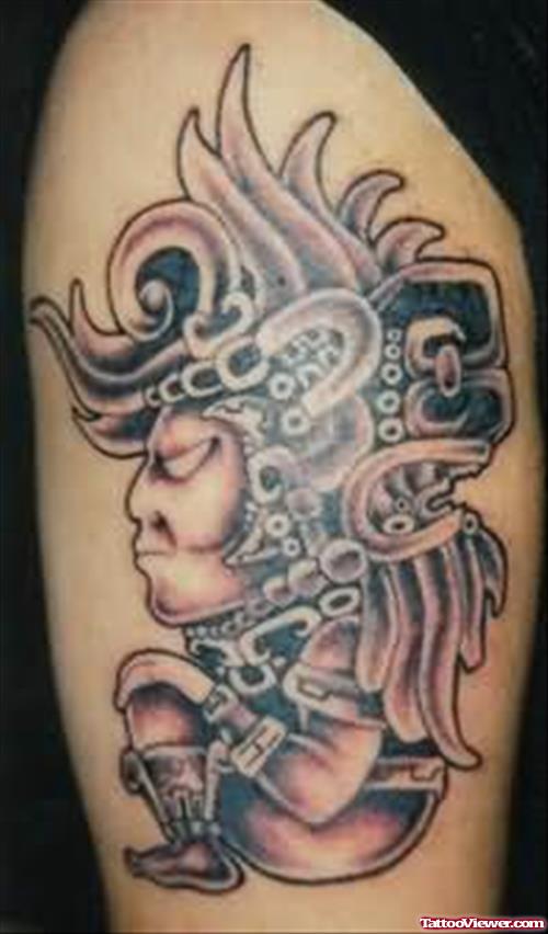 Incredible Aztec Tattoo Design